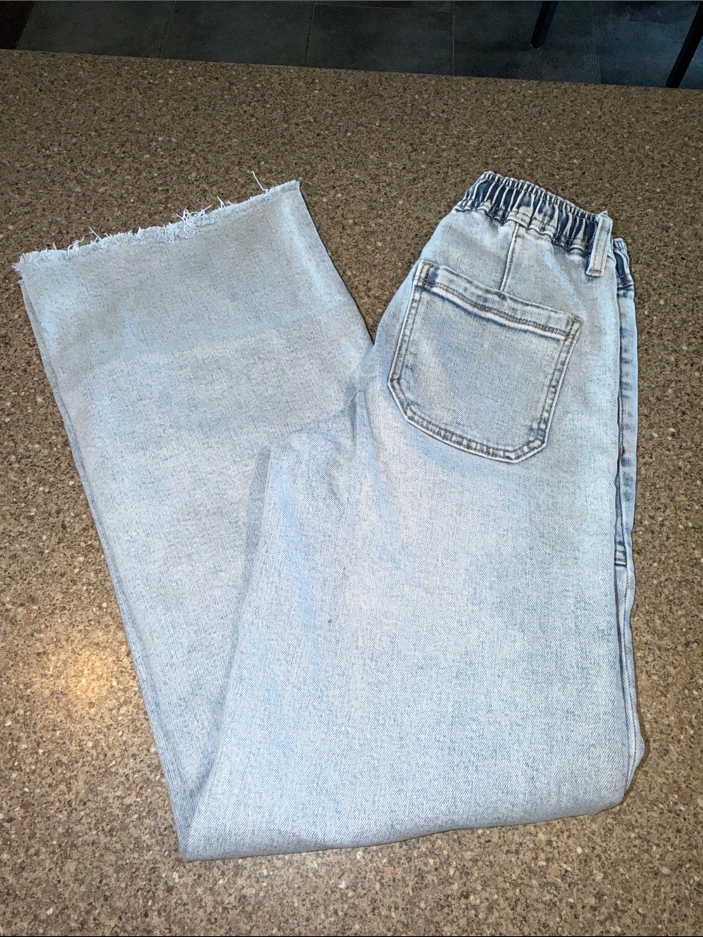 Vervet Relaxed Light Blue Women's Elastic Waist Jeans